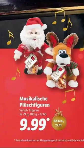 Lidl Musikalische Plüschfiguren Angebot