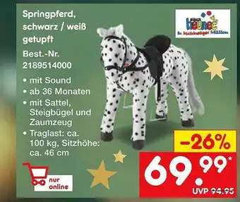 Netto Marken-Discount Heunec Springferd, Schwarz Oder Weiß Getupft Angebot