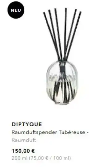 Douglas Diptyque Raumduftspender Tubéreuse Raumduft 200ml Angebot