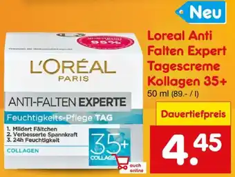 Netto Marken-Discount Loreal Anti Falten Expert Tagescreme Kollagen 35+ Angebot