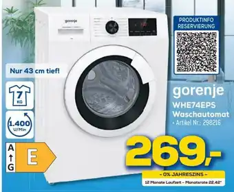 Euronics Gorenje WHE74EPS Waschautomat Angebot