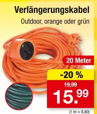 Zimmermann Verlängerungskabel Angebot