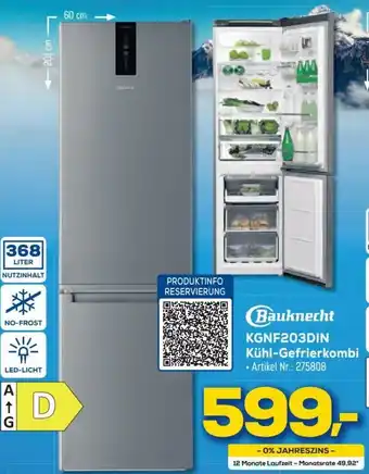 Euronics Bauknecht KGNF203DIN Kühl Gefrierkombi Angebot