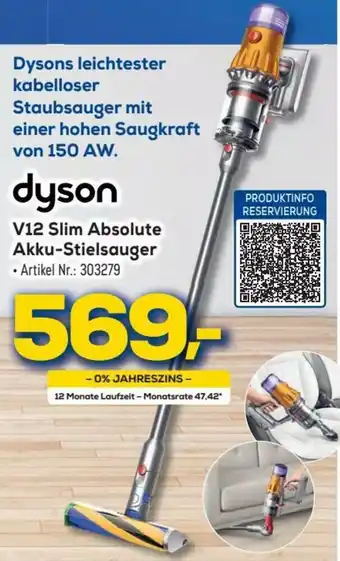 Euronics Dyson V12 Slim Absolute Akku Stielsauger Angebot