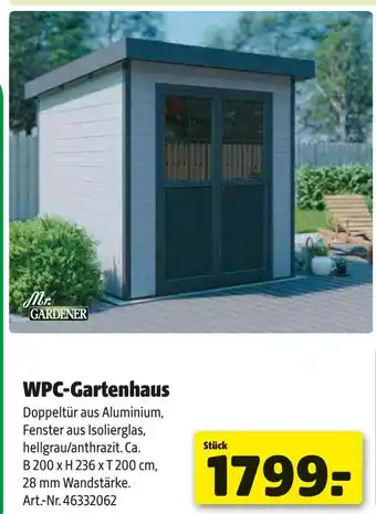 Hagebau Mr. gardener wpc-gartenhaus Angebot