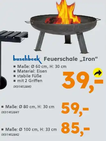 Globus Baumarkt buschbeck Feuerschale „Iron" Angebot