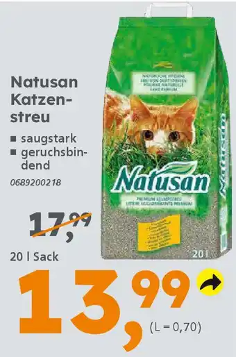 Globus Baumarkt Natusan Katzenstreu Angebot