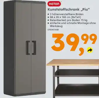 Globus Baumarkt кетеr Kunststoffschrank „Piu" Angebot