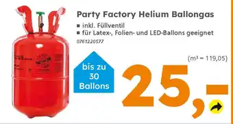 Globus Baumarkt Party Factory Helium Ballongas Angebot
