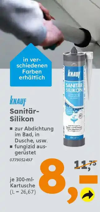 Globus Baumarkt KNAUF Sanitär- Silikon Angebot
