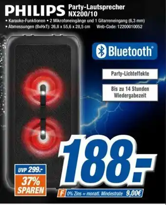 Expert Philips Party-Lautsprecher NX200/10 Angebot