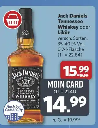 Combi Jack daniels tennessee whiskey oder likör Angebot