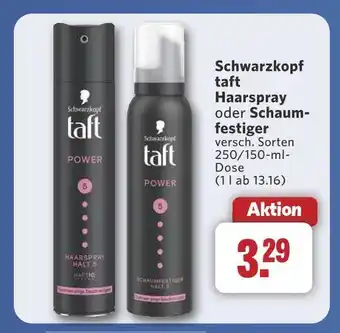 Combi Schwarzkopf taft haarspray oder schaumfestiger Angebot