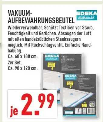 Marktkauf Edeka zuhause vakuum-aufbewahrungsbeutel Angebot