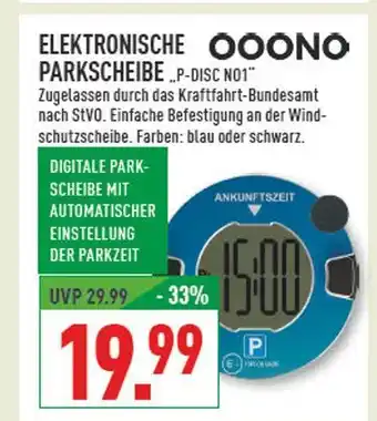 Marktkauf Ooono elektronische parkscheibe p-disc no1 Angebot