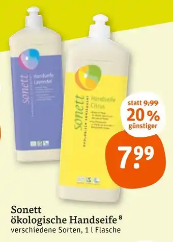 tegut Sonett ökologische handseife Angebot