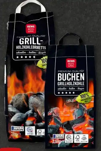 REWE Rewe Beste Wahl Buchen Grillholzkohle Angebot