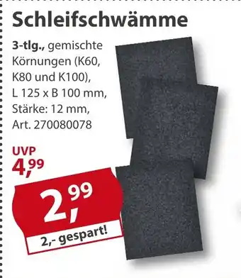 Sonderpreis Baumarkt Schleifschwämme Angebot