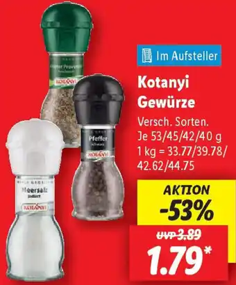Lidl Kotanyi Gewürze Angebot