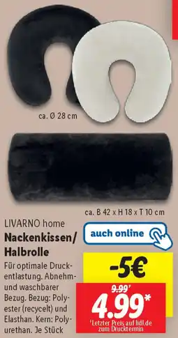 Lidl LIVARNO home Nackenkissen/ Halbrolle Angebot