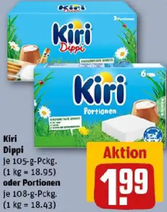 REWE Kiri Dippi oder Portionen Angebot