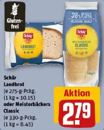 REWE Schär Landbrot oder Meisterbäckers Classic Angebot
