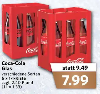 Combi Coca Cola Glas 6x1L Angebot