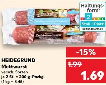 Kaufland HEIDEGRUND Mettwurst Angebot