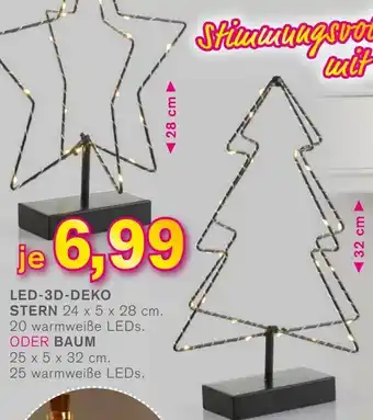 KODi LED 3D Deko Stern oder Baum Angebot