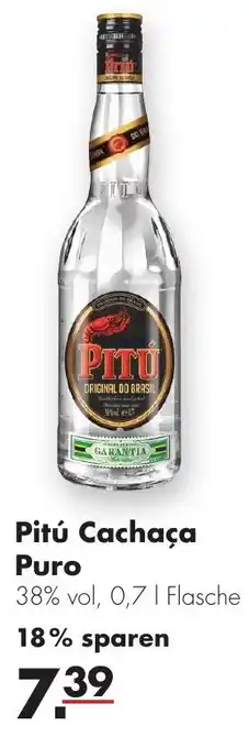 Handelshof Pitu Cachaca Puro 0,7 l Angebot