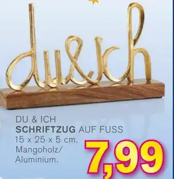 KODi Du & Ich Schriftzug auf Fuss Angebot