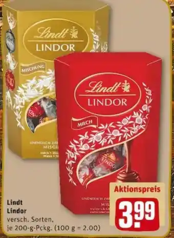 REWE PETZ Lindt Lindor 200g Angebot