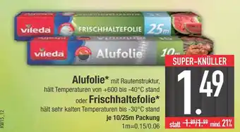 Edeka Vileda alufolie oder frischhaltefolie Angebot