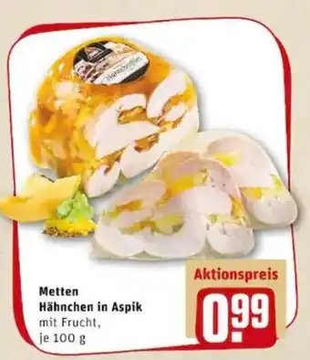 REWE PETZ Metten Hähnchen in Aspik 100g Angebot