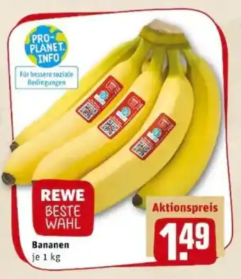 REWE PETZ Bananen 1kg Angebot