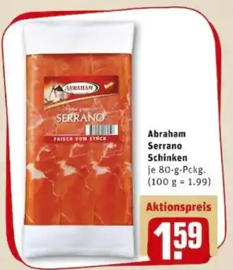 REWE PETZ Abraham Serrano Schinken 80g Angebot