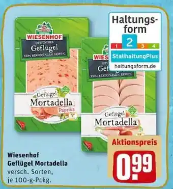 REWE PETZ Wiesenhof Geflügel Mortadella 100g Angebot