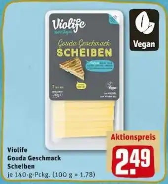 REWE PETZ Violife Gouda Geschmack Scheiben 140g Angebot