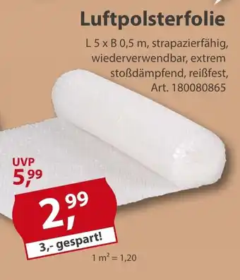 Sonderpreis Baumarkt Luftpolsterfolie Angebot