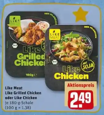 REWE PETZ Like Meat Like Grilled Chicken oder Like Chicken 180g Angebot