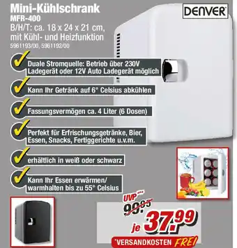 Poco Denver Mini Kühlschrank MFR-400 Angebot