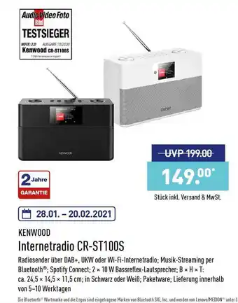 Aldi Nord Kenwood Internetradio Cr-st100s Angebot