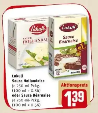 REWE PETZ Lukull Sauce Hollandaise 250ml oder Sauce Béarnaise 250ml Angebot