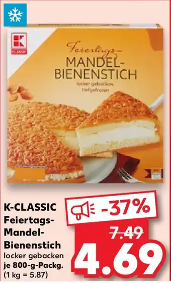 Kaufland K-CLASSIC Feiertags- Mandel- Bienenstich Angebot