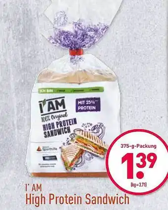 Aldi Nord I Am High Protein Sandwich Angebot