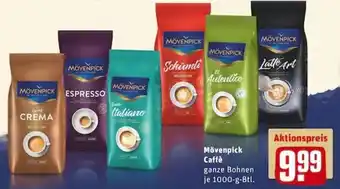 REWE PETZ Mövenpick Caffè ganze Bohnen 1000g Btl. Angebot