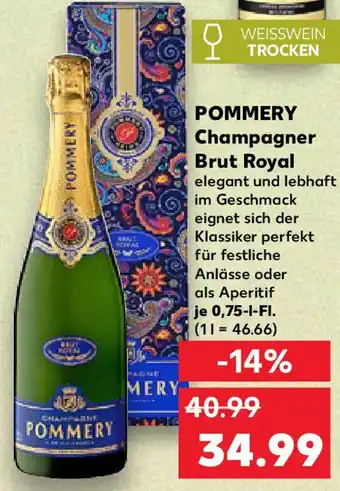Kaufland POMMERY Champagner Brut Royal Angebot