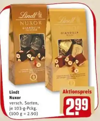 REWE PETZ Lindt Nuxor 103g Angebot