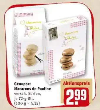 REWE PETZ Genuport Macarons de Pauline 72g Btl. Angebot