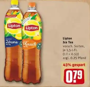 REWE PETZ Lipton Ice Tea 1,5L Angebot